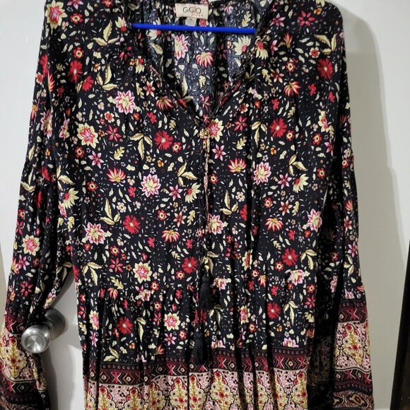 GiGiO Plus Boho Floral Womans Top Sz XL - Picture 2 of 6